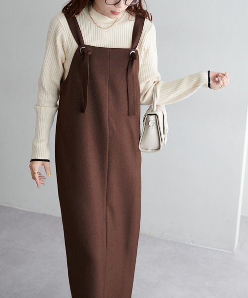 DISCOAT（ディスコート）の「テックウールストレッチジャンスカ（ジャンパースカート・レディース・ブラック/ブラウン・FREE）」の18枚目の写真