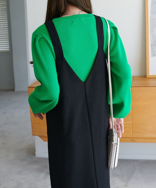 DISCOAT（ディスコート）の「テックウールストレッチジャンスカ（ジャンパースカート・レディース・ブラック/ブラウン・FREE）」の16枚目の写真