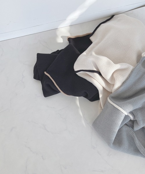 AS KNOW AS plus（アズノゥアズプラス）の「♪2WAYリンキングニットプルオーバー（ニット/セーター・レディース・ブラック/オフホワイト/ミント・FREE）」の17枚目の写真