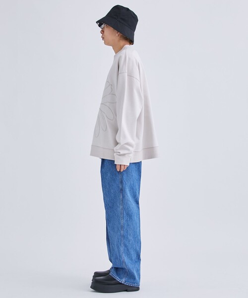 LiNoH（リノー）の「BIG FLOWER EMBROIDERY SWEAT/ビックフラワーエン 