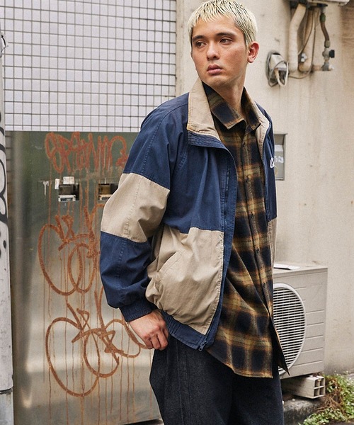 MONO-MART（モノマート）の「【retock's】ロゴ刺繍 オンブレチェック ビッグシルエット長袖シャツ（シャツ/ブラウス・メンズ・ブラック/ブラウン/レッド/ブルー/グリーン/ベージュ/ネイビー/グレー/ブラック系・M/L）」の15枚目の写真