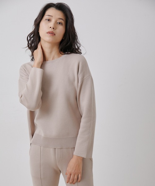 NERGY（ナージー）の「ストレッチニットプルオーバー（ニット/セーター・レディース・ブラック/イエロー/ベージュ・FREE）」の7枚目の写真