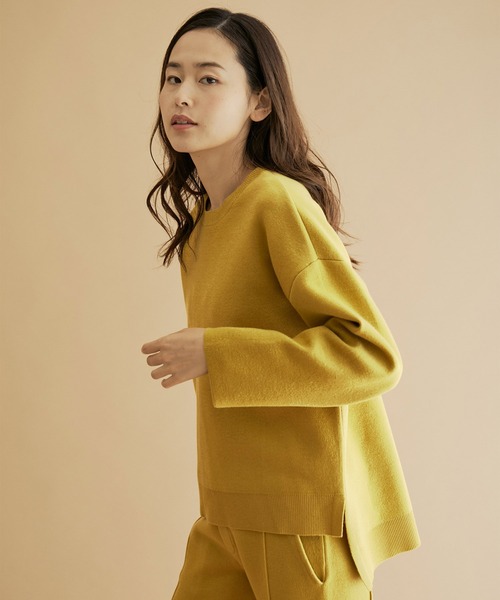 NERGY（ナージー）の「ストレッチニットプルオーバー（ニット/セーター・レディース・ブラック/イエロー/ベージュ・FREE）」の11枚目の写真