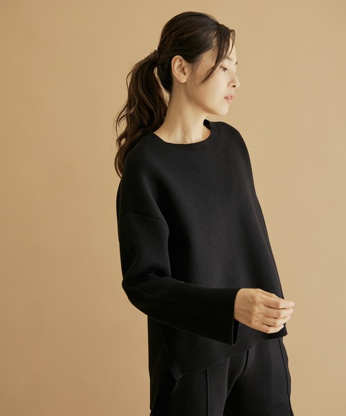 NERGY（ナージー）の「ストレッチニットプルオーバー（ニット/セーター・レディース・ブラック/イエロー/ベージュ・FREE）」の5枚目の写真