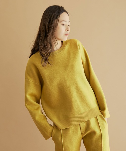 NERGY（ナージー）の「ストレッチニットプルオーバー（ニット/セーター・レディース・ブラック/イエロー/ベージュ・FREE）」の12枚目の写真