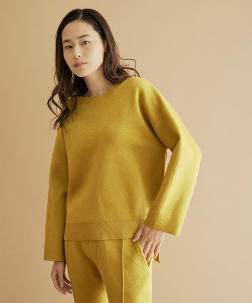 NERGY（ナージー）の「ストレッチニットプルオーバー（ニット/セーター・レディース・ブラック/イエロー/ベージュ・FREE）」の14枚目の写真