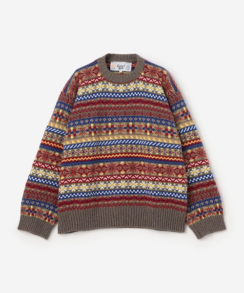 Laurence J Smith（ローレンスジェイスミス）の「LAURENCE J SMITH | フェアアイル クルーネックニット WOMEN（ニット/セーター・レディース・A/B・S）」の2枚目の写真