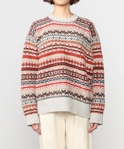 Laurence J Smith（ローレンスジェイスミス）の「LAURENCE J SMITH | フェアアイル クルーネックニット WOMEN（ニット/セーター・レディース・A/B・S）」の4枚目の写真