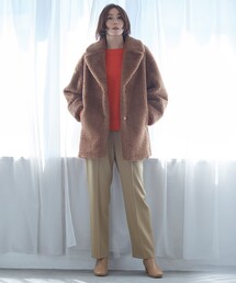 自由区（ジユウク）の「【洗える】ウォッシャブルハイカウントフラノ ストレートパンツ（その他パンツ・レディース）」