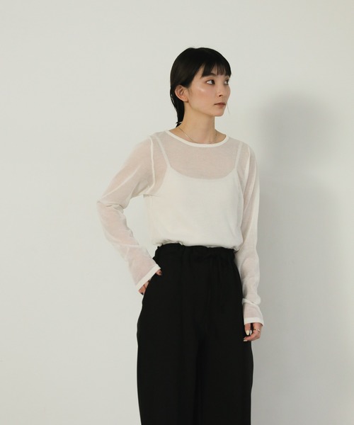 select MOCA（セレクトモカ）の「センタープレスリラックスストレートパンツ（スラックス・レディース・ベージュ/ブラック/グレー・FREE）」の8枚目の写真