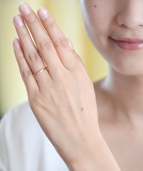 CANAL ４℃（カナルヨンドシー）の「K10ピンクゴールド　ペアリング【LADY'S】（リング・レディース・ピンクゴールド・#5/#7/#9/#11）」の4枚目の写真
