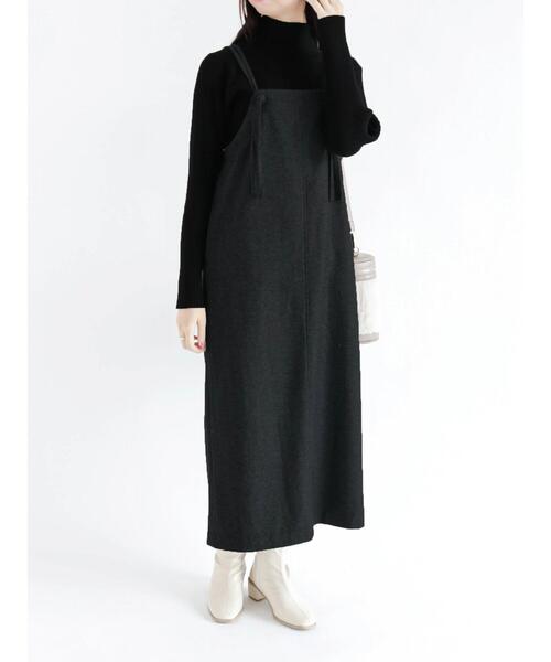 Te chichi TERRASSE(テチチテラス)の「ツイードジャンパースカート(ワンピース・レディース・ベージュ/グレー/ブラック・フリ-)」の4枚目の写真