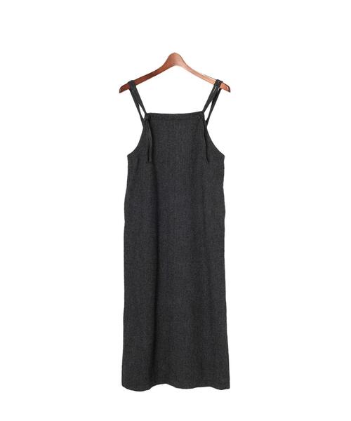 Te chichi TERRASSE(テチチテラス)の「ツイードジャンパースカート(ワンピース・レディース・ベージュ/グレー/ブラック・フリ-)」の6枚目の写真