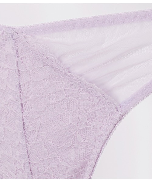 PEACH JOHN（ピーチジョン）の「【自然な高さと丸みバストをメイク】サイドチュールレースブラジャー＆ショーツセットなちゅこれ（ブラ&ショーツ・レディース・ラベンダー・A70/A75/B65/B70/B75/C65/C70/C75/D65/D70/D75/E70/E75）」の12枚目の写真