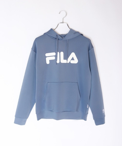 FILA(フィラ)の「FILA とろみポンチ ロゴ プルオーバーパーカー(パーカー・メンズ・グリーン/ブルー/ネイビー/ブラック・L/M/LL)」の11枚目の写真