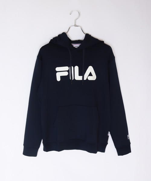 FILA(フィラ)の「FILA とろみポンチ ロゴ プルオーバーパーカー(パーカー・メンズ・グリーン/ブルー/ネイビー/ブラック・L/M/LL)」の15枚目の写真