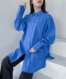 A part by | 【袖口2WAY仕様】ストライプ/ムジビッグシャツ(シャツ/ブラウス)