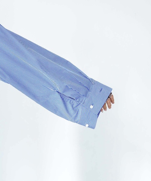 HER CLOSET（ハークローゼット）の「【shemoshelly】WEB限定デザインワイドスリーブビッグシャツ（シャツ/ブラウス・レディース・ブラック/ホワイト/ブルー/ライトイエロー・M）」の8枚目の写真