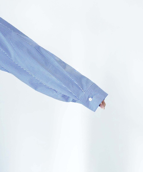 HER CLOSET（ハークローゼット）の「【shemoshelly】WEB限定デザインワイドスリーブビッグシャツ（シャツ/ブラウス・レディース・ブラック/ホワイト/ブルー/ライトイエロー・M）」の15枚目の写真