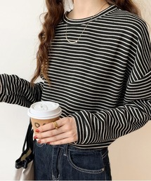 ibeul_ | クルーネックボーダートップス(Tシャツ/カットソー)