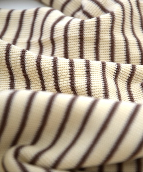 ibeul_（イベール）の「クルーネックボーダートップス（Tシャツ/カットソー・レディース・ブラック/ベージュ・FREE）」の13枚目の写真