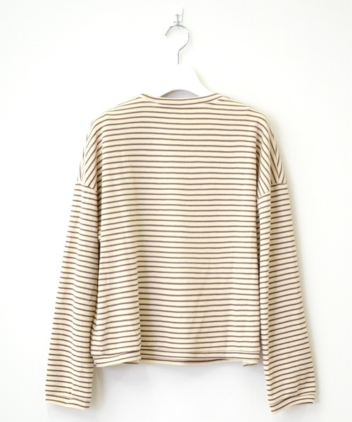 ibeul_（イベール）の「クルーネックボーダートップス（Tシャツ/カットソー・レディース・ブラック/ベージュ・FREE）」の12枚目の写真