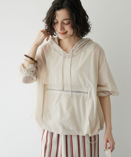 CRAFT STANDARD BOUTIQUE(クラフトスタンダードブティック)の「アノラックパーカー(パーカー・レディース・グリーン/ブルー/ベージュ・FREE)」の1枚目の写真