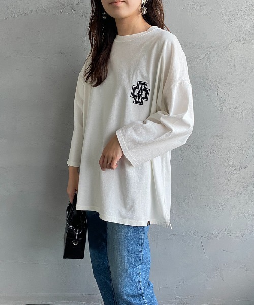 PENDLETON（ペンドルトン）の「[PENDLETON/ペンドルトン] 別注 ネイティブ柄バックプリント 7分袖Tシャツ（Tシャツ/カットソー・レディース・ホワイト/ブラック/ブルー・S/M/L/XL）」の21枚目の写真