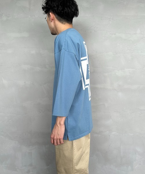 PENDLETON（ペンドルトン）の「[PENDLETON/ペンドルトン] 別注 ネイティブ柄バックプリント 7分袖Tシャツ（Tシャツ/カットソー・レディース・ホワイト/ブラック/ブルー・S/M/L/XL）」の12枚目の写真