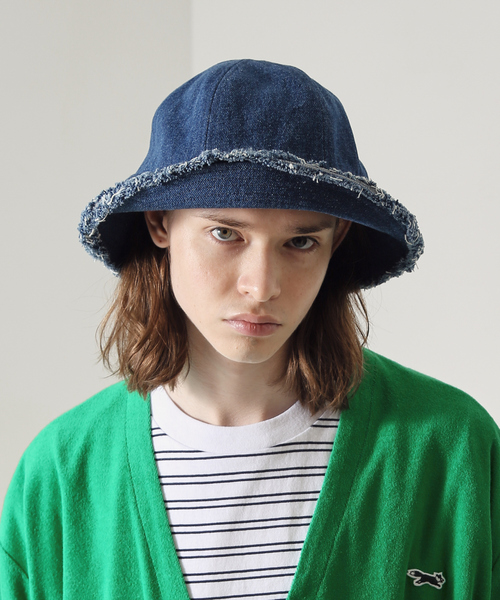 ABAHOUSE（アバハウス）の「【RUBEN/ルーベン】DNIM FRINGE METROHAT / デニム フリンジ メトロハット（ハット・メンズ・ブラック/ホワイト/インディゴブルー・フリー）」の3枚目の写真