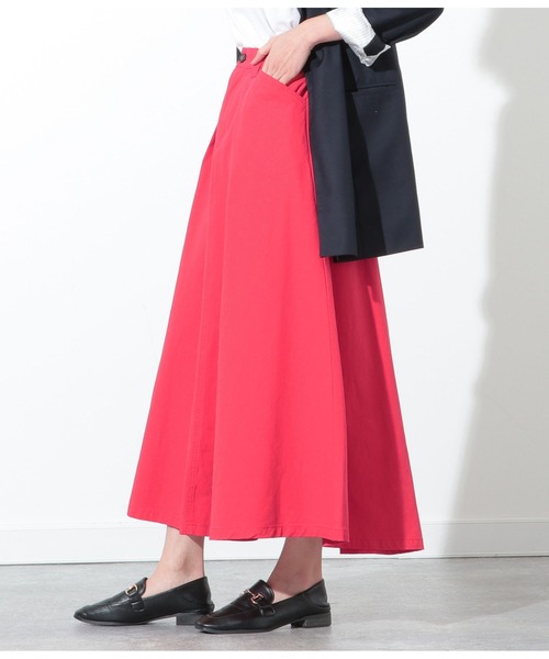 Settimissimo（セッティミッシモ）の「チノフレアロングスカート（スカート・レディース・レッド/ベージュ・FREE）」の5枚目の写真