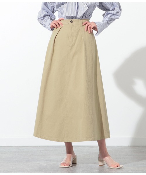Settimissimo（セッティミッシモ）の「チノフレアロングスカート（スカート・レディース・レッド/ベージュ・FREE）」の9枚目の写真