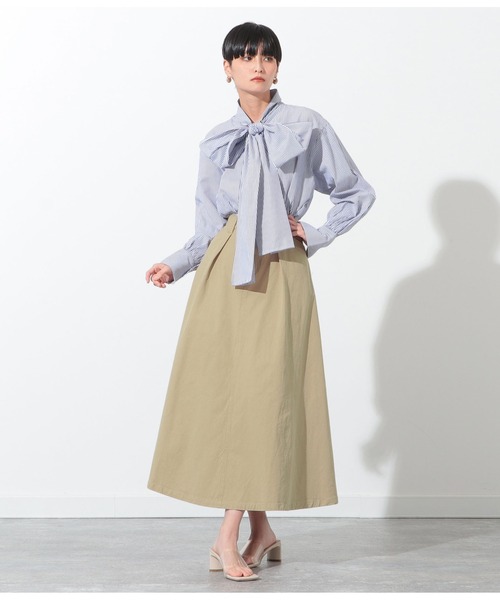 Settimissimo（セッティミッシモ）の「チノフレアロングスカート（スカート・レディース・レッド/ベージュ・FREE）」の10枚目の写真