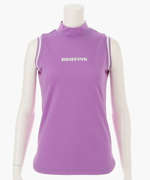 BRIEFING（ブリーフィング）の「【ブリーフィングゴルフ】WOMENS TOUR NO SLEEVE HIGH NECK（ポロシャツ・レディース・パープル/グレー/ブラック/オリーブ/ホワイト/ネイビー・M/S）」の6枚目の写真