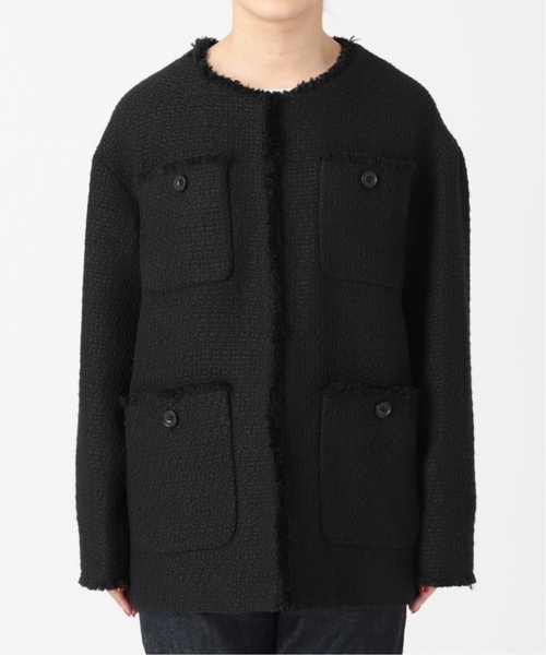 JOURNAL STANDARD(ジャーナルスタンダード)の「■■■《追加4》ツイードジャケット(ノーカラージャケット・レディース・ブラック・FREE)」の15枚目の写真
