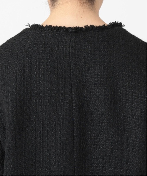JOURNAL STANDARD(ジャーナルスタンダード)の「■■■《追加4》ツイードジャケット(ノーカラージャケット・レディース・ブラック・FREE)」の6枚目の写真