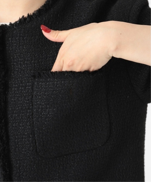 JOURNAL STANDARD(ジャーナルスタンダード)の「■■■《追加4》ツイードジャケット(ノーカラージャケット・レディース・ブラック・FREE)」の16枚目の写真