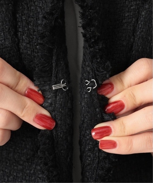 JOURNAL STANDARD(ジャーナルスタンダード)の「■■■《追加4》ツイードジャケット(ノーカラージャケット・レディース・ブラック・FREE)」の22枚目の写真