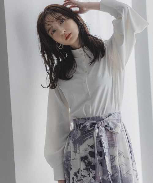 Andemiu(アンデミュウ)の「2WAYイソザイカット188364(Tシャツ/カットソー・レディース・ブラック/オフホワイト/ベージュ/ピンク・FREE)」の2枚目の写真