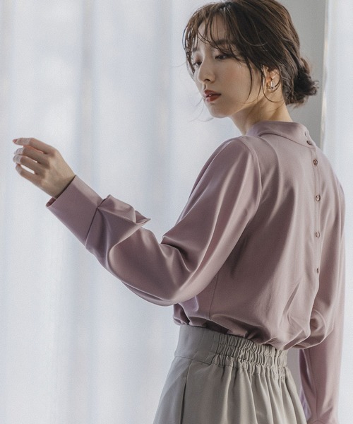 Andemiu(アンデミュウ)の「2WAYイソザイカット188364(Tシャツ/カットソー・レディース・ブラック/オフホワイト/ベージュ/ピンク・FREE)」の4枚目の写真