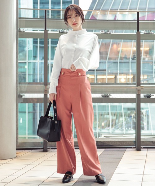 Andemiu(アンデミュウ)の「2WAYイソザイカット188364(Tシャツ/カットソー・レディース・ブラック/オフホワイト/ベージュ/ピンク・FREE)」の6枚目の写真