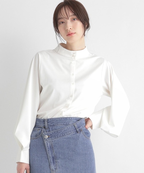 Andemiu(アンデミュウ)の「2WAYイソザイカット188364(Tシャツ/カットソー・レディース・ブラック/オフホワイト/ベージュ/ピンク・FREE)」の7枚目の写真