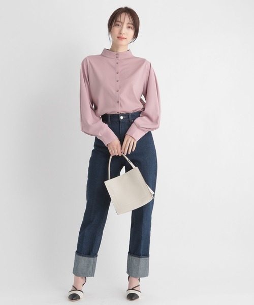 Andemiu(アンデミュウ)の「2WAYイソザイカット188364(Tシャツ/カットソー・レディース・ブラック/オフホワイト/ベージュ/ピンク・FREE)」の12枚目の写真