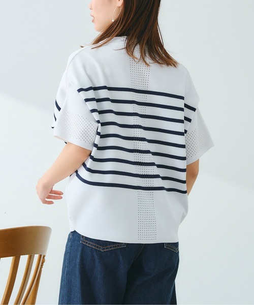 Chez toi(シェトワ)の「アイレットアップスリーブプルオーバー(ニット/セーター・レディース・イエロー/オフホワイト/ブラック/アイボリー・FREE)」の8枚目の写真