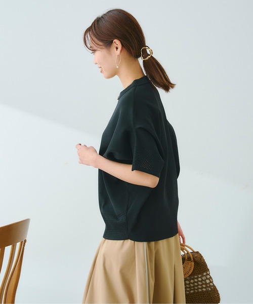 Chez toi(シェトワ)の「アイレットアップスリーブプルオーバー(ニット/セーター・レディース・イエロー/オフホワイト/ブラック/アイボリー・FREE)」の9枚目の写真