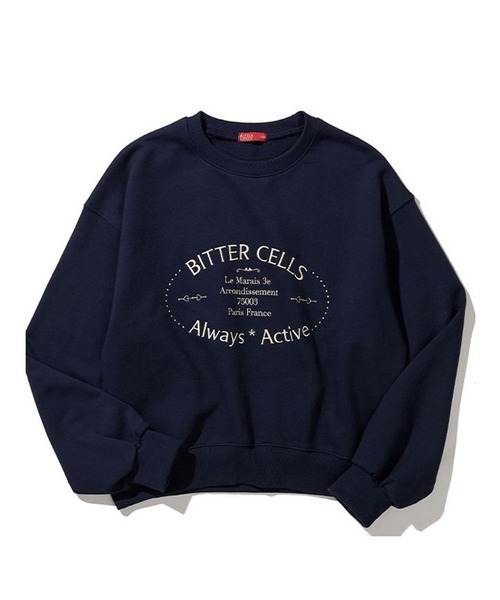 BITTER CELLS(ビターセルズ)の「BITTER CELLS/ANNE プルオーバー(ウラケ) 2193588(スウェット・レディース・ネイビー/ピンク/ライトグレー・SMALL/MEDIUM)」の17枚目の写真