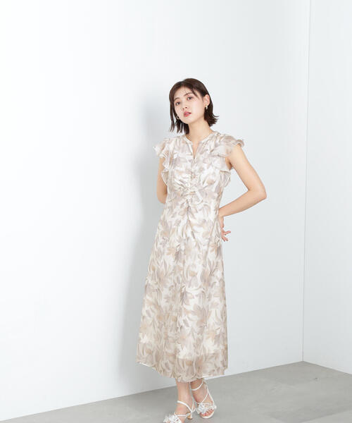 Theory シルクフラワープリント ワンピース サイズ2 JILL by JILL STUART（ジルバイジルスチュアート）の「◇シアー