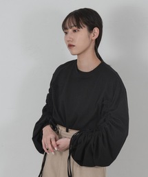 lawgy | drawstring sleeve tops(Tシャツ/カットソー)