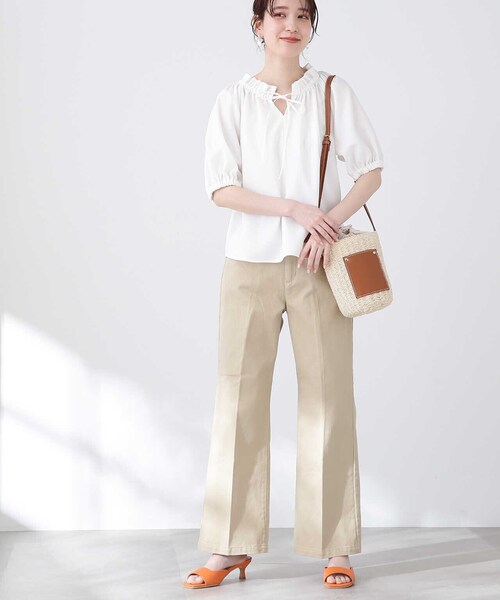 N.(N. Natural Beauty Basic)(エヌエヌナチュラルビューティーベーシック)の「【S Size Line】◆フロントポケットストレートパンツ(デニムパンツ・レディース・ベージュ/ワンウォッシュ・SMALL/MEDIUM)」の22枚目の写真