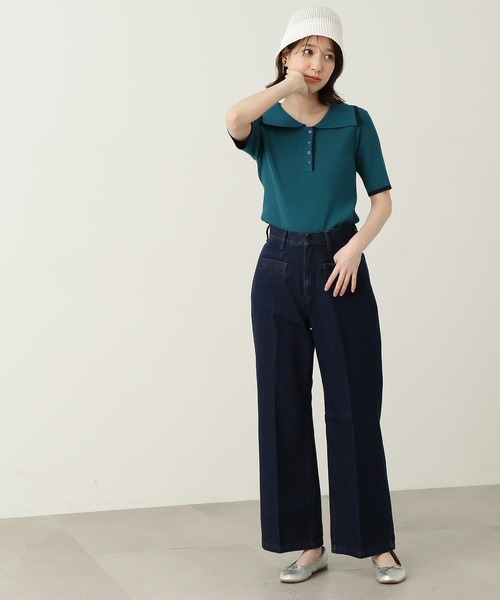 N.(N. Natural Beauty Basic)(エヌエヌナチュラルビューティーベーシック)の「【S Size Line】◆フロントポケットストレートパンツ(デニムパンツ・レディース・ベージュ/ワンウォッシュ・SMALL/MEDIUM)」の10枚目の写真